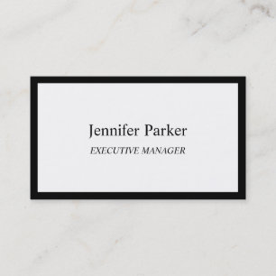Professionell Elegant Modern Black White Visitkort