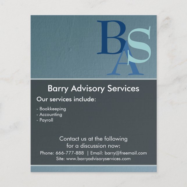 Professionell Elegant Modern Blue Simple Flygblad (Framsidan)