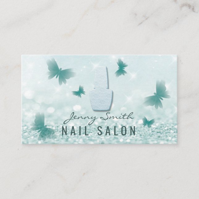 Professionell elegant modern borkeh butterfly nage visitkort (Framsida)