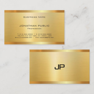 Professionell Elegant Modern Falsk Guld Premium Si Visitkort