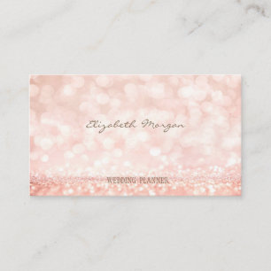 Professionell Elegant Modern Glitter Bokeh Visitkort