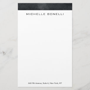Professionell elegant modern grå vit minimalistisk brevpapper