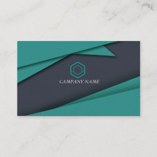 Professionell Elegant Modern Grönt Business Visitkort
