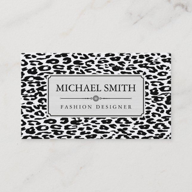 Professionell Elegant Modern Leopard Skin #25 Visitkort (Framsida)