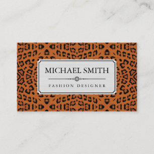 Professionell Elegant Modern Leopard Skin #35 Visitkort