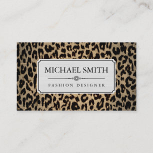 Professionell Elegant Modern Leopard Skin #42 Visitkort