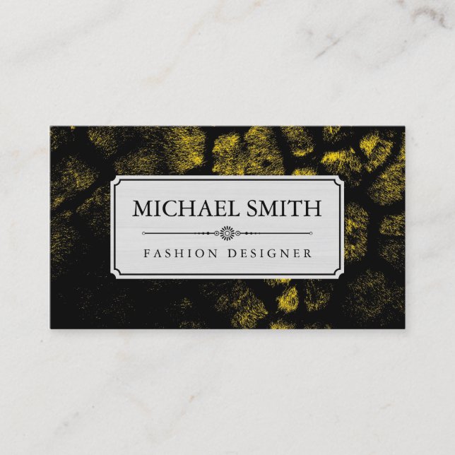 Professionell Elegant Modern Leopardy Skin #32 Visitkort (Framsida)