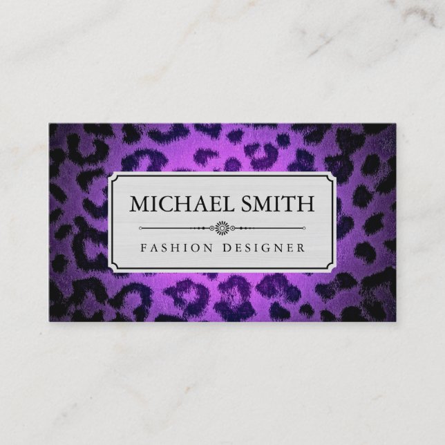 Professionell Elegant Modern Leopardy Skin #38 Visitkort (Framsida)