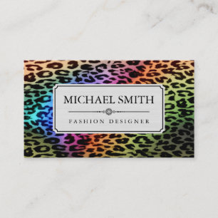Professionell Elegant Modern Leopardy Skin #50 Visitkort