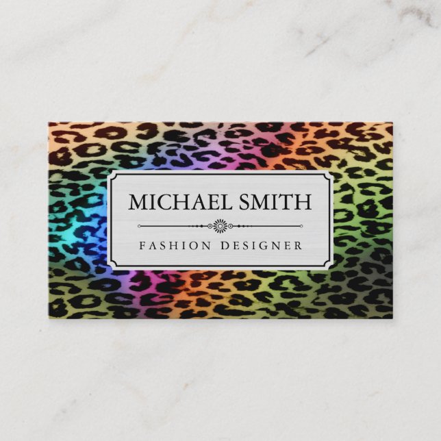 Professionell Elegant Modern Leopardy Skin #50 Visitkort (Framsida)