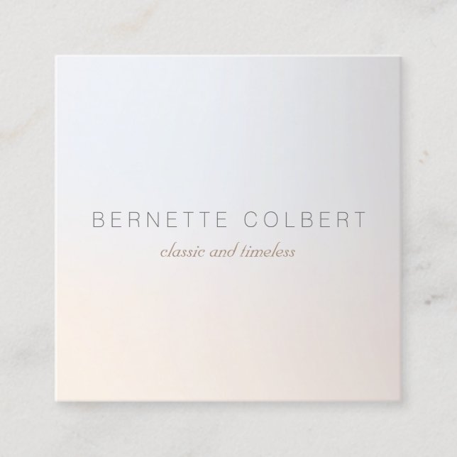 Professionell Elegant Modern Luminous Silver Fyrkantigt Visitkort (Framsida)