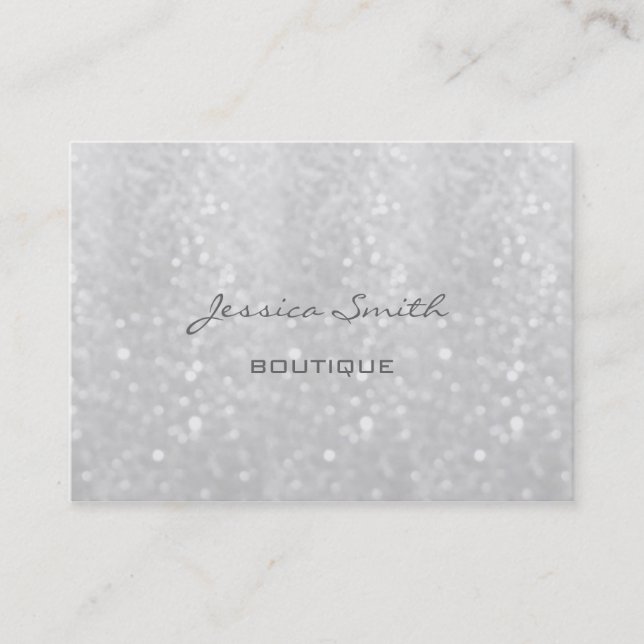 Professionell elegant modern lyxglitter visitkort (Framsida)
