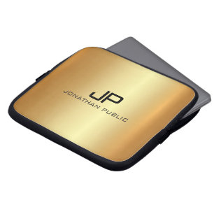 Professionell Elegant Modern Lyxig Guld Laptop Fodral
