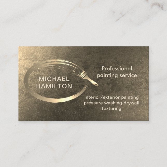 Professionell elegant modern målartjänst visitkort (Framsida)