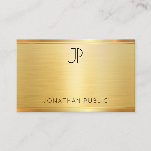 Professionell Elegant Modern mall Faux Guld Visitkort (Framsida)