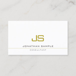 Professionell Elegant Modern Mallig Monogram Visitkort