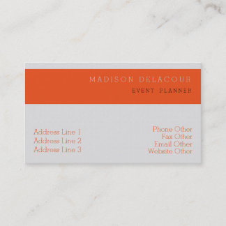 Professionell Elegant Modern Minimal Orange - märk Visitkort