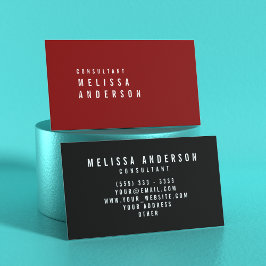 Professionell Elegant Modern Minimalist Crimson Re Visitkort