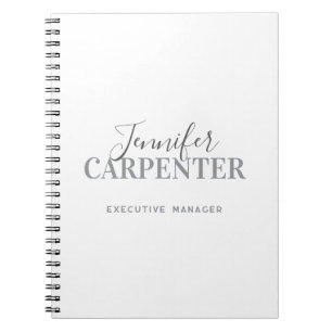 Professionell elegant modern minimalist enkel anteckningsbok