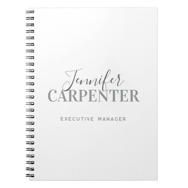 Professionell elegant modern minimalist enkel anteckningsbok (Framsidan)