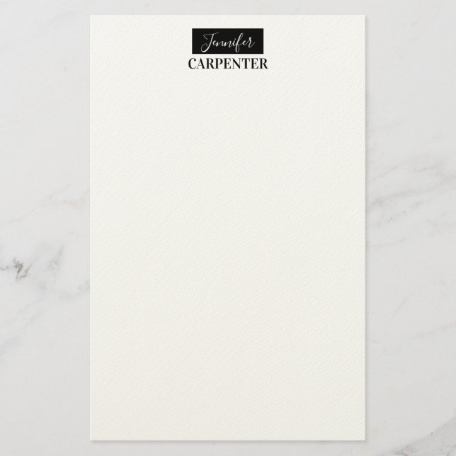 Professionell elegant modern minimalist enkel  brevpapper (Framsida)