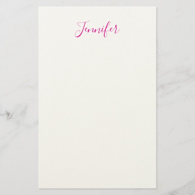 Professionell elegant modern minimalist enkel namn brevpapper (Framsida)