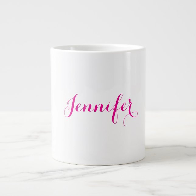 Professionell elegant modern minimalist enkel namn jumbo mugg (Framsidan)