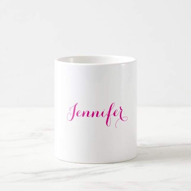 Professionell elegant modern minimalist enkel namn kaffemugg (Center)
