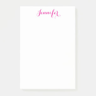 Professionell elegant modern minimalist enkel namn post-it block