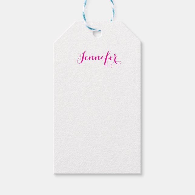 Professionell elegant modern minimalist enkel namn presentetikett (Framsidan)