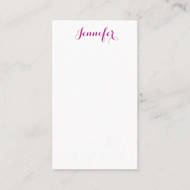Professionell elegant modern minimalist enkel namn tilläggskort (Framsida)