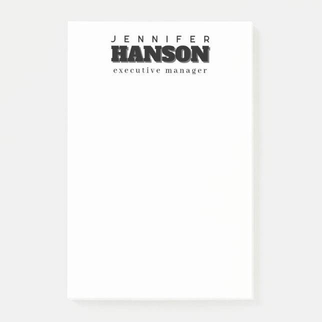 Professionell elegant modern minimalist enkel post-it block (Framsida)