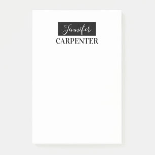 Professionell elegant modern minimalist enkel post-it block