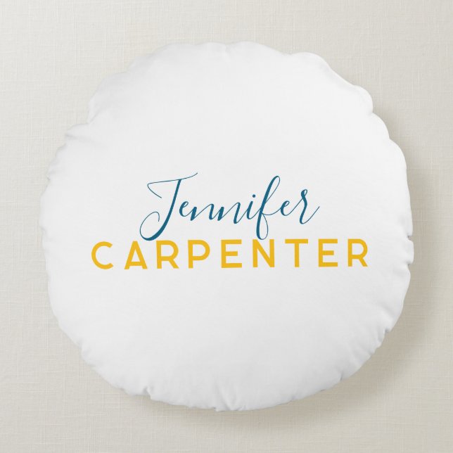 Professionell elegant modern minimalist enkel rund kudde (Framsidan)