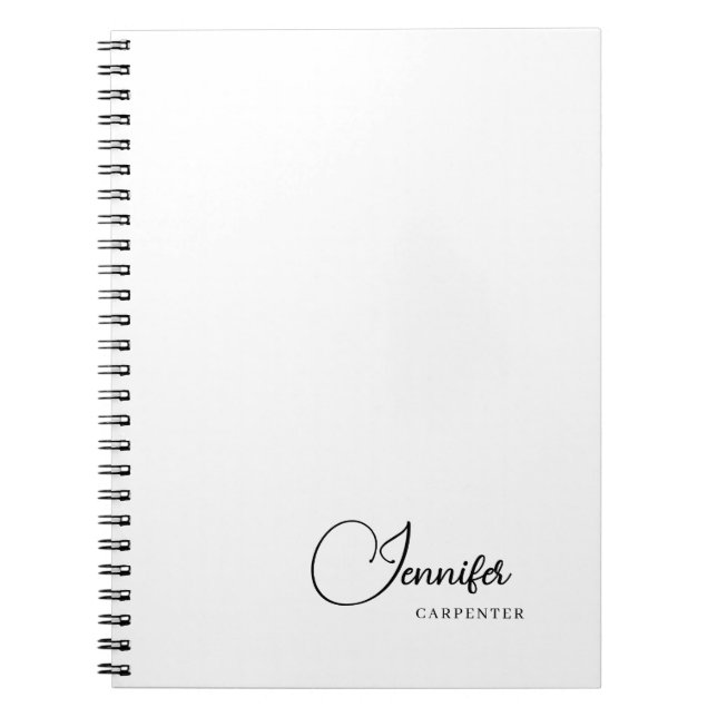 Professionell elegant modern minimalist lägg till  anteckningsbok (Framsidan)