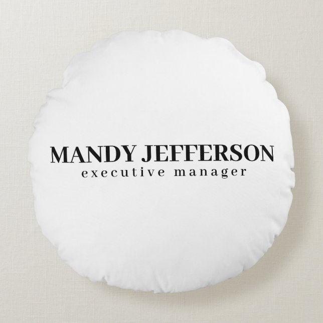 Professionell elegant modern minimalist lägg till  rund kudde (Framsidan)