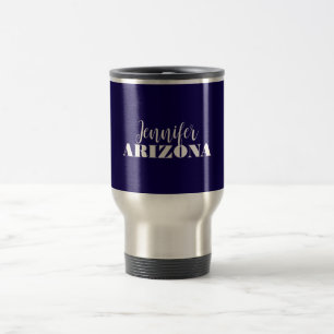 Professionell elegant modern minimalist mörkblå resemugg