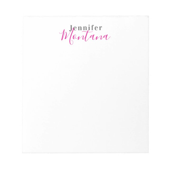 Professionell elegant modern minimalist namn anteckningsblock (Framsida)
