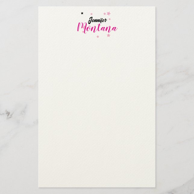 Professionell elegant modern minimalist namn brevpapper (Framsida)
