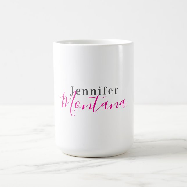 Professionell elegant modern minimalist namn kaffemugg (Center)