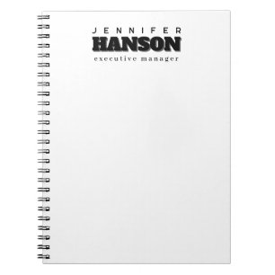 Professionell elegant modern minimalistisk enkel anteckningsbok