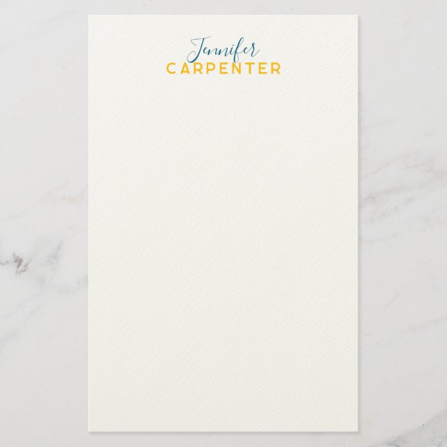Professionell elegant modern minimalistisk enkel brevpapper (Framsida)