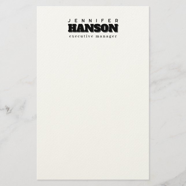Professionell elegant modern minimalistisk enkel brevpapper (Framsida)