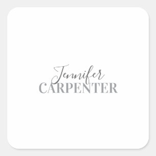 Professionell elegant modern minimalistisk enkel fyrkantigt klistermärke