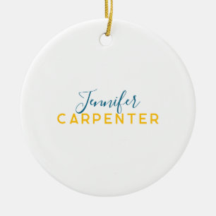 Professionell elegant modern minimalistisk enkel julgransprydnad keramik