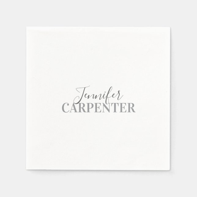 Professionell elegant modern minimalistisk enkel pappersservett (Framsidan)