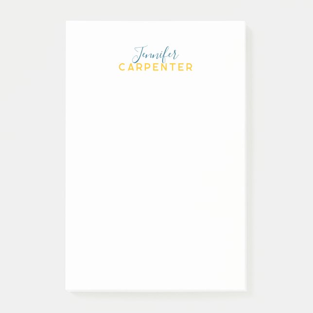 Professionell elegant modern minimalistisk enkel post-it block (Framsida)