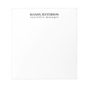 Professionell elegant modern minimalistisk lägg ti anteckningsblock