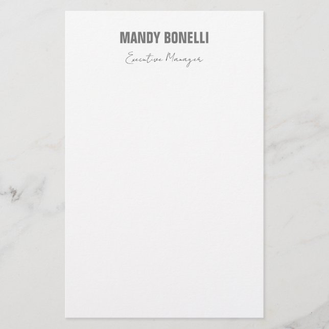 Professionell elegant modern minimalistisk lägg ti brevpapper (Framsida)