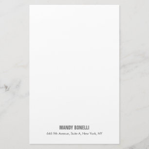 Professionell elegant modern minimalistisk lägg ti brevpapper
